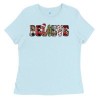 Baby Blue believe Ladies Tee - JahusDesignShop