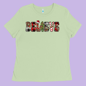 Believe Ladies Tee Designed By Jahusdesignshop