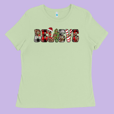 Believe Ladies Tee Designed By Jahusdesignshop