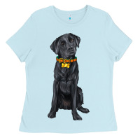 Baby Blue labrador retriever with overflow Ladies Tee - texasbilliewilder