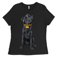 Black labrador retriever with overflow Ladies Tee - texasbilliewilder