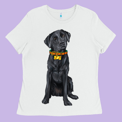 Labrador Retriever With Overflow Ladies Tee Designed By Texasbilliewilder