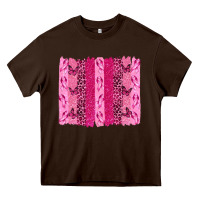Chocolate Brown Breast Cancer Brushstrokes Heavy Core Tee - texasbilliewilder
