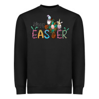 Black cross rabbit gnomes happy easter Heavyweight Sweatshirt - Jasminsmagicworld