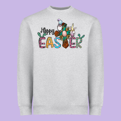 Cross Rabbit Gnomes Happy Easter Heavyweight Sweatshirt Designed By Jasminsmagicworld