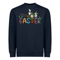 Navy cross rabbit gnomes happy easter Heavyweight Sweatshirt - Jasminsmagicworld
