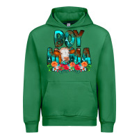 Emerald Boy Mama Flowers Cow Urban Hoodie - CowCowDesign