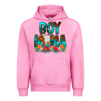 Fuchsia Pink Boy Mama Flowers Cow Urban Hoodie - CowCowDesign