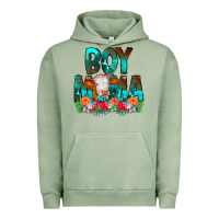 Pigment Oil Green Boy Mama Flowers Cow Urban Hoodie - CowCowDesign