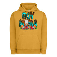 Pigment Peanut Butter Boy Mama Flowers Cow Urban Hoodie - CowCowDesign