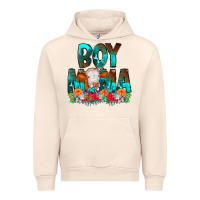 Sandshell Boy Mama Flowers Cow Urban Hoodie - CowCowDesign