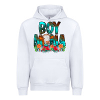 White Boy Mama Flowers Cow Urban Hoodie - CowCowDesign