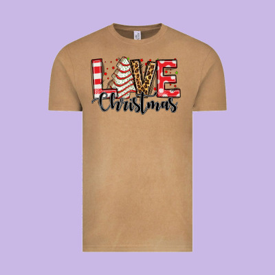 Love Christmas Tree Cake Vintage Tee Designed By Jasminsmagicworld