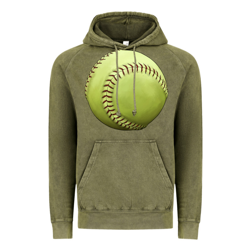 Softball Ball Vintage Hoodie by JahusDesignShop | Teevron
