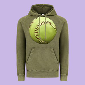 Softball Ball Vintage Hoodie Designed By Jahusdesignshop
