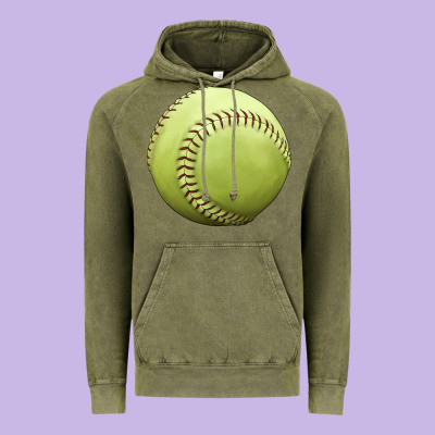 Softball Ball Vintage Hoodie Designed By Jahusdesignshop