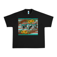 Black western cow serape leopard sunflowers mousepad Urban Heavy Tee - BarkalooDesign