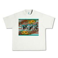 Pistachio western cow serape leopard sunflowers mousepad Urban Heavy Tee - BarkalooDesign