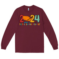 Burgundy total solar eclipse Long Sleeve Tee - MaliasSmallBusiness