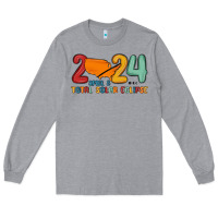 Heather Grey total solar eclipse Long Sleeve Tee - MaliasSmallBusiness