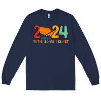 Navy total solar eclipse Long Sleeve Tee - MaliasSmallBusiness