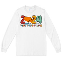 White total solar eclipse Long Sleeve Tee - MaliasSmallBusiness