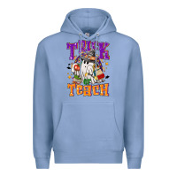 Colony Blue Trick or teach Halloween Premium Hoodie - NancyCooperArtShop