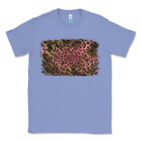 Colony Blue Camouflage Pink Leopard Background Classic Tee - Jasminsmagicworld