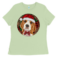 Matcha beagle christmas ornament Ladies Tee - RanaPortraitStore