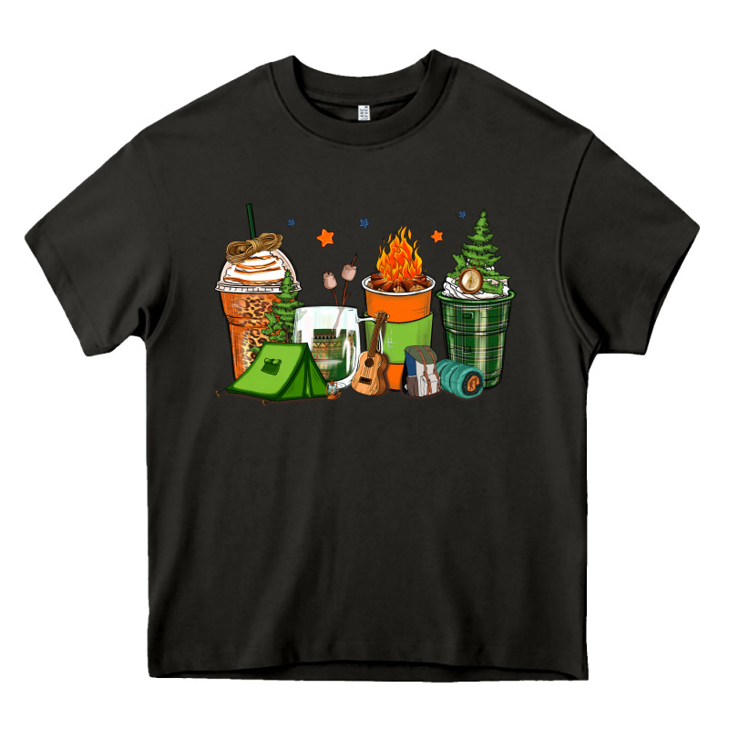 Camping Coffee Cups Heavy Core Tee by Zillion Design Studio | Teevron