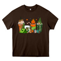 Chocolate Brown camping coffee cups Heavy Core Tee - Zillion Design Studio