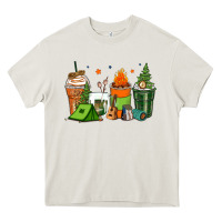 Cream camping coffee cups Heavy Core Tee - Zillion Design Studio