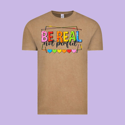Be Real Not Perfect Vintage Tee Designed By Nancycooperartshop