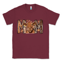 Burgundy Rodeo Mom Cow Classic Tee - CowhideDigitalArt