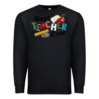 Black best teacher ever Premium Sweatshirt - NancyCooperArtShop