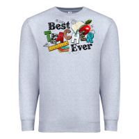 Heather Grey best teacher ever Premium Sweatshirt - NancyCooperArtShop