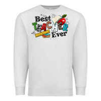 Oatmeal Heather best teacher ever Premium Sweatshirt - NancyCooperArtShop