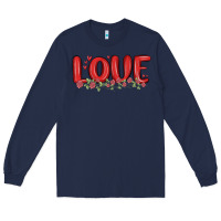 Navy love valentine s day Long Sleeve Tee - MaliasSmallBusiness