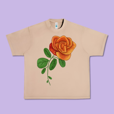 Burst Of Joy Rose Urban Heavy Tee Designed By Lillyallendesigns