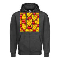 Charcoal Heather softball hearts seamless pattern Zipper Hoodie - BundleAndBundleShop