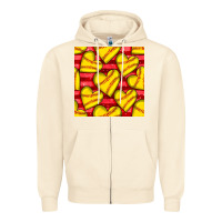 Sandshell softball hearts seamless pattern Zipper Hoodie - BundleAndBundleShop