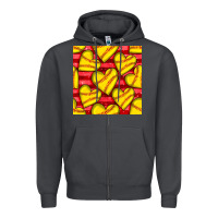 Smoke softball hearts seamless pattern Zipper Hoodie - BundleAndBundleShop