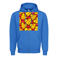 True Royal softball hearts seamless pattern Zipper Hoodie - BundleAndBundleShop