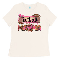 Bone football mama with leopard Ladies Tee - Zillion Design Studio
