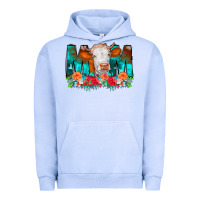 Pigment Grape Ice Cow Mom Turquoise Tooled Leather Flowers Urban Hoodie - CowCowDesign