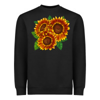 Black tiger eyes sunflower Heavyweight Sweatshirt - LillyAllenDesigns