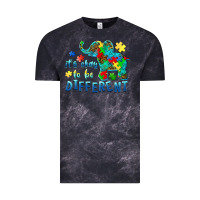 Cloud Black it's okay to be different elephant autism awareness Vintage Tee - BarkalooDesign