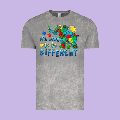 It's Okay To Be Different Elephant Autism Awareness Vintage Tee Designed By Barkaloodesign