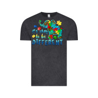 Vintage Black it's okay to be different elephant autism awareness Vintage Tee - BarkalooDesign