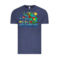 Vintage Denim it's okay to be different elephant autism awareness Vintage Tee - BarkalooDesign